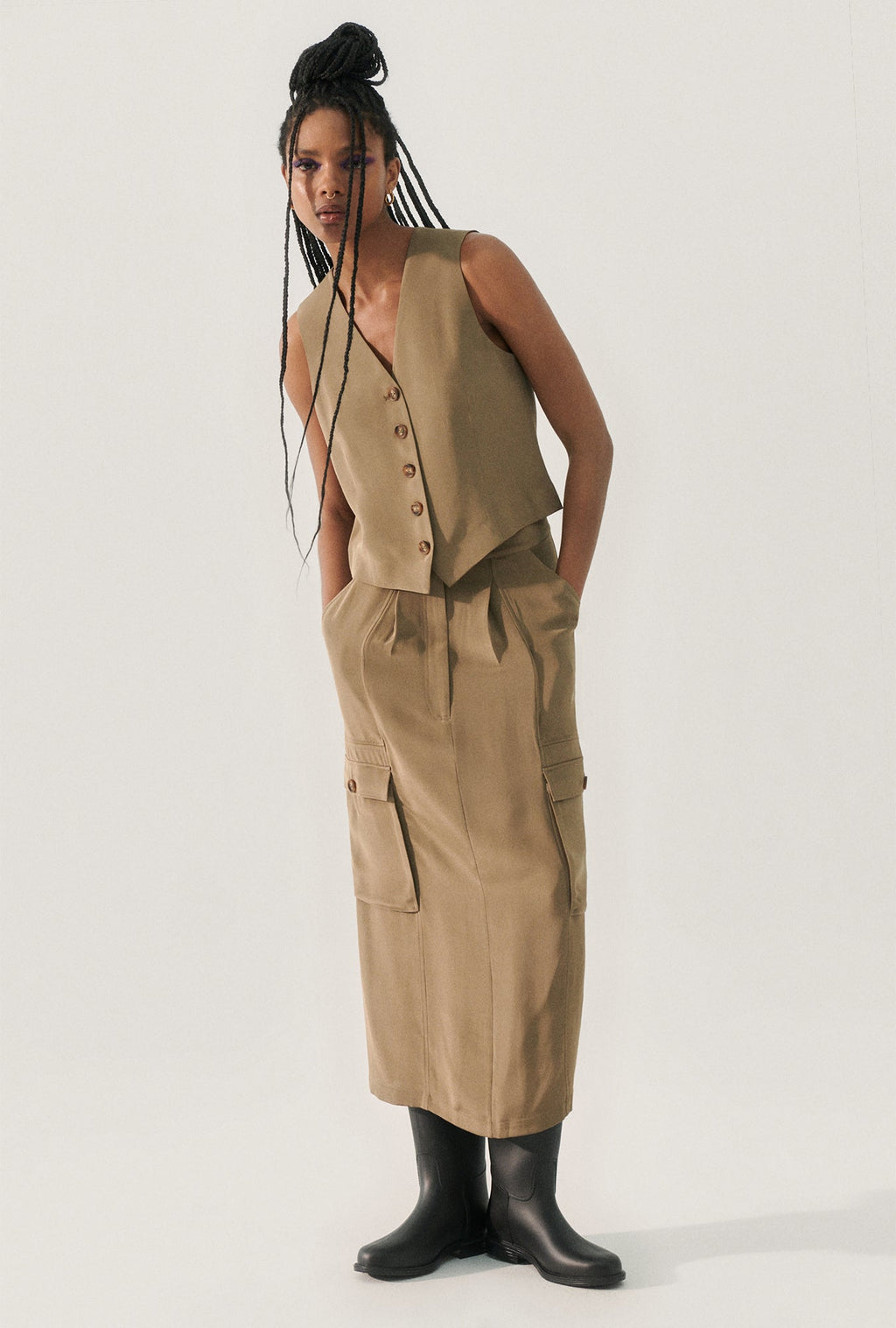 Silk Laundry CDC Long Suit Skirt - Cub
