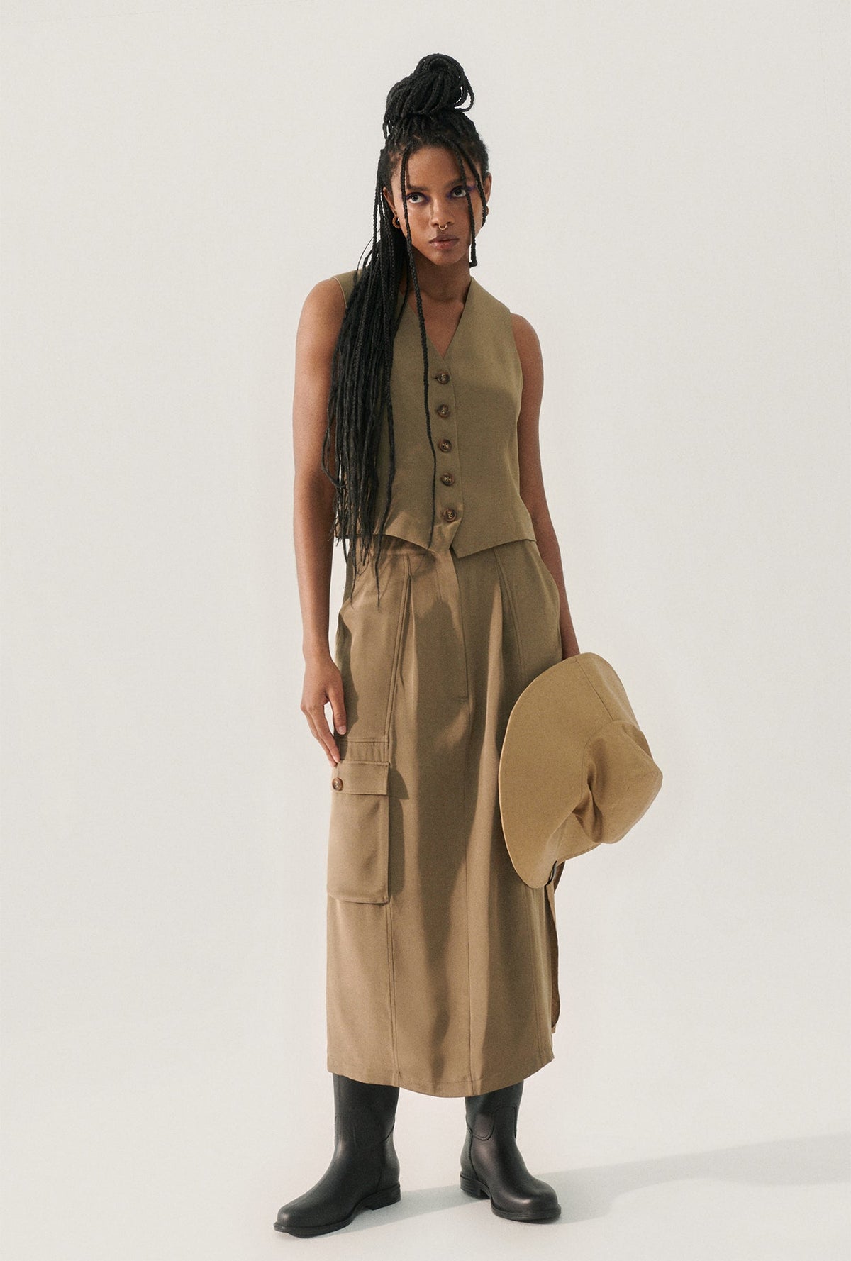 Silk Laundry CDC Long Suit Skirt - Cub