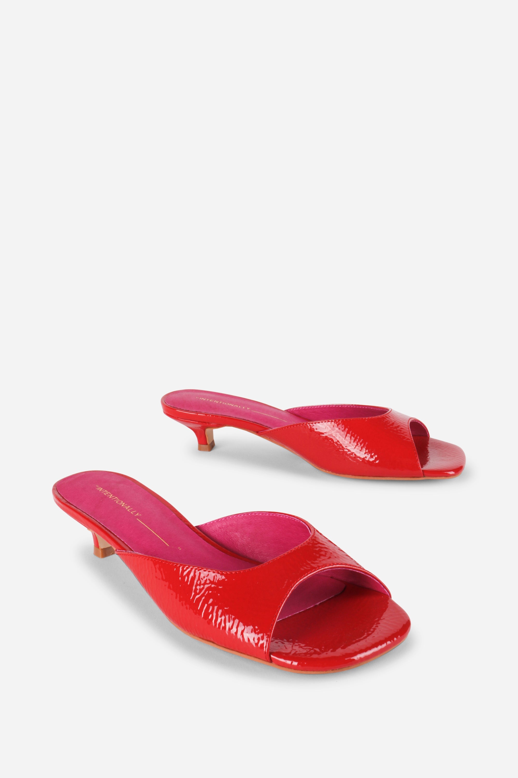 "INTENTIONALLY __________." Cee Kitten Heel Mule Shoes