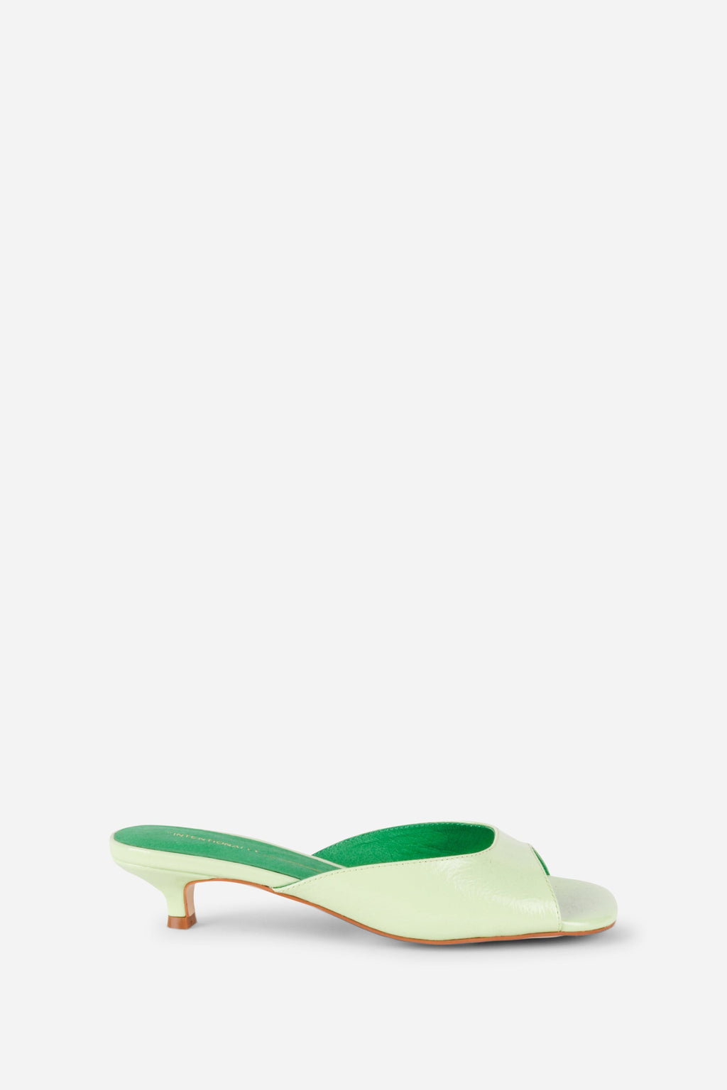 "INTENTIONALLY __________." Cee Kitten Heel Mule Shoes