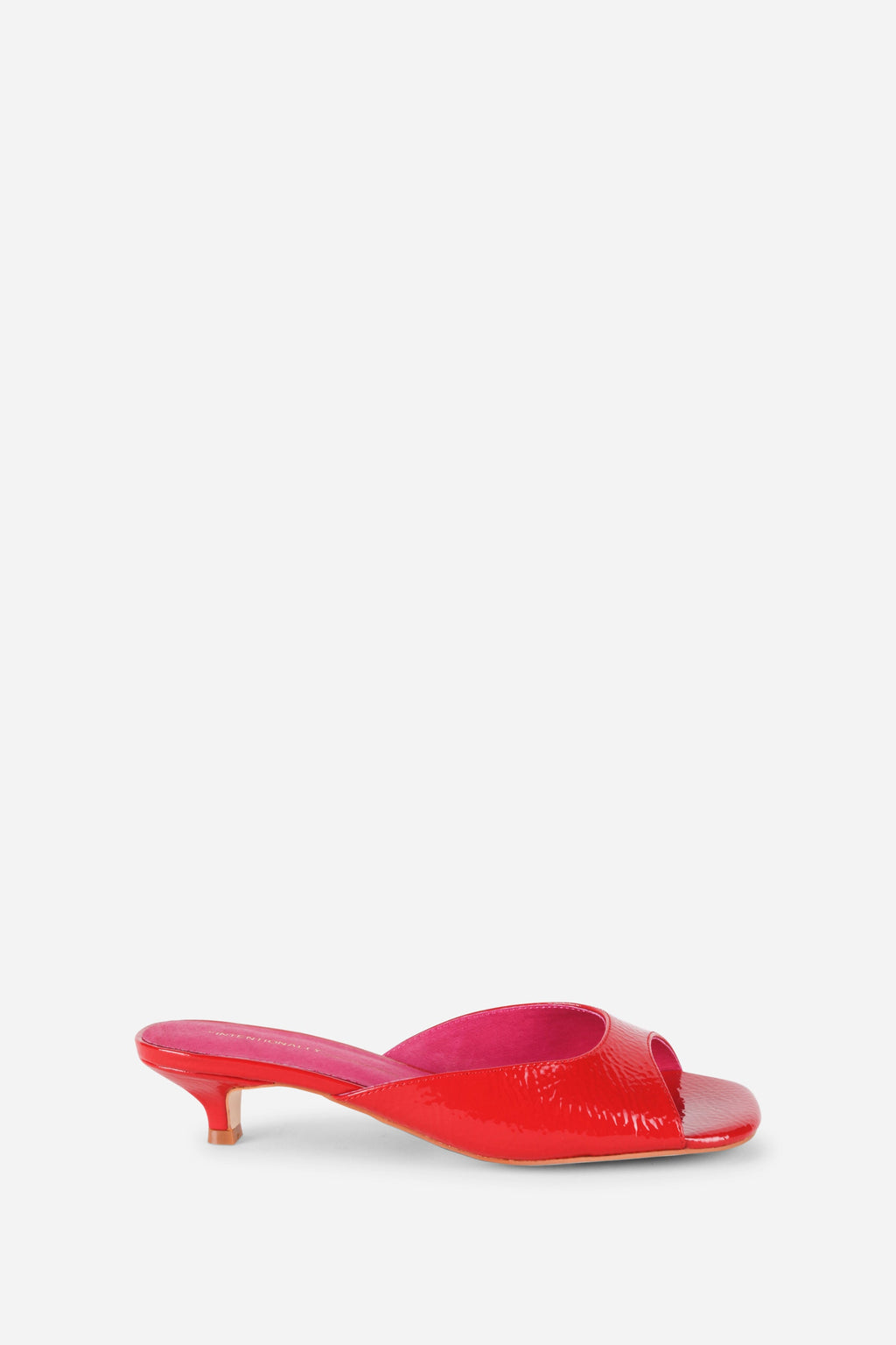 "INTENTIONALLY __________." Cee Kitten Heel Mule Shoes