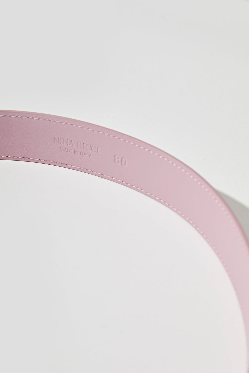 Nina Ricci Ceinture Leather Belt - Rose