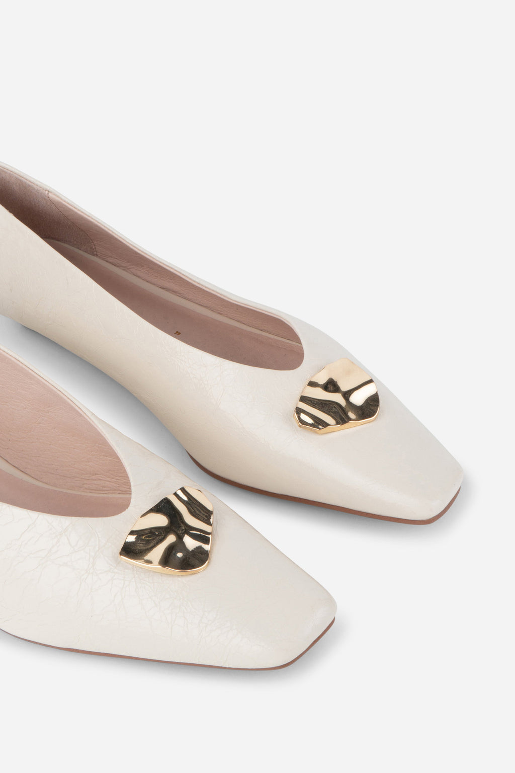 "INTENTIONALLY __________." Celda Crinkle Patent Flat