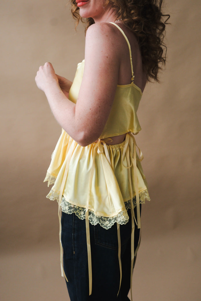 Allina Liu Chase Top - Banana Milk