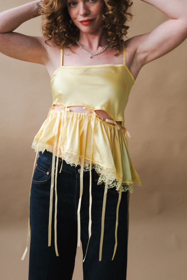 Allina Liu Chase Top - Banana Milk