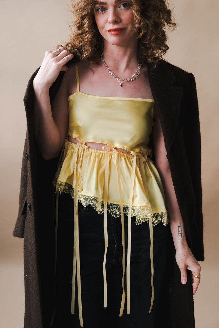 Allina Liu Chase Top - Banana Milk