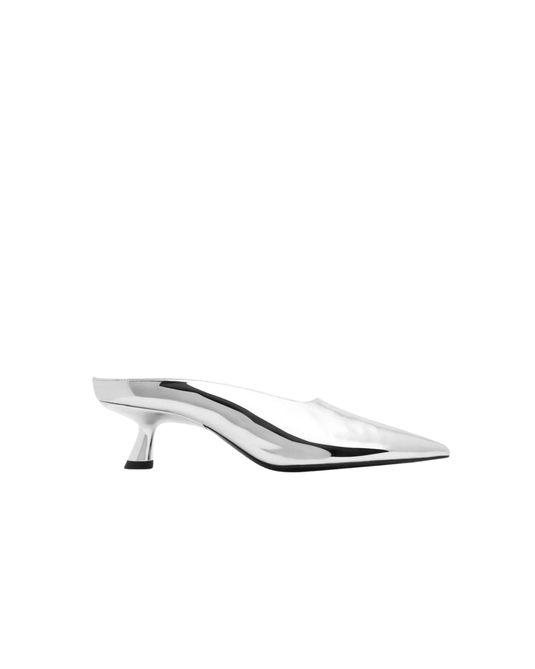 Simon Miller Chrome Pointed Gala Mule - Silver