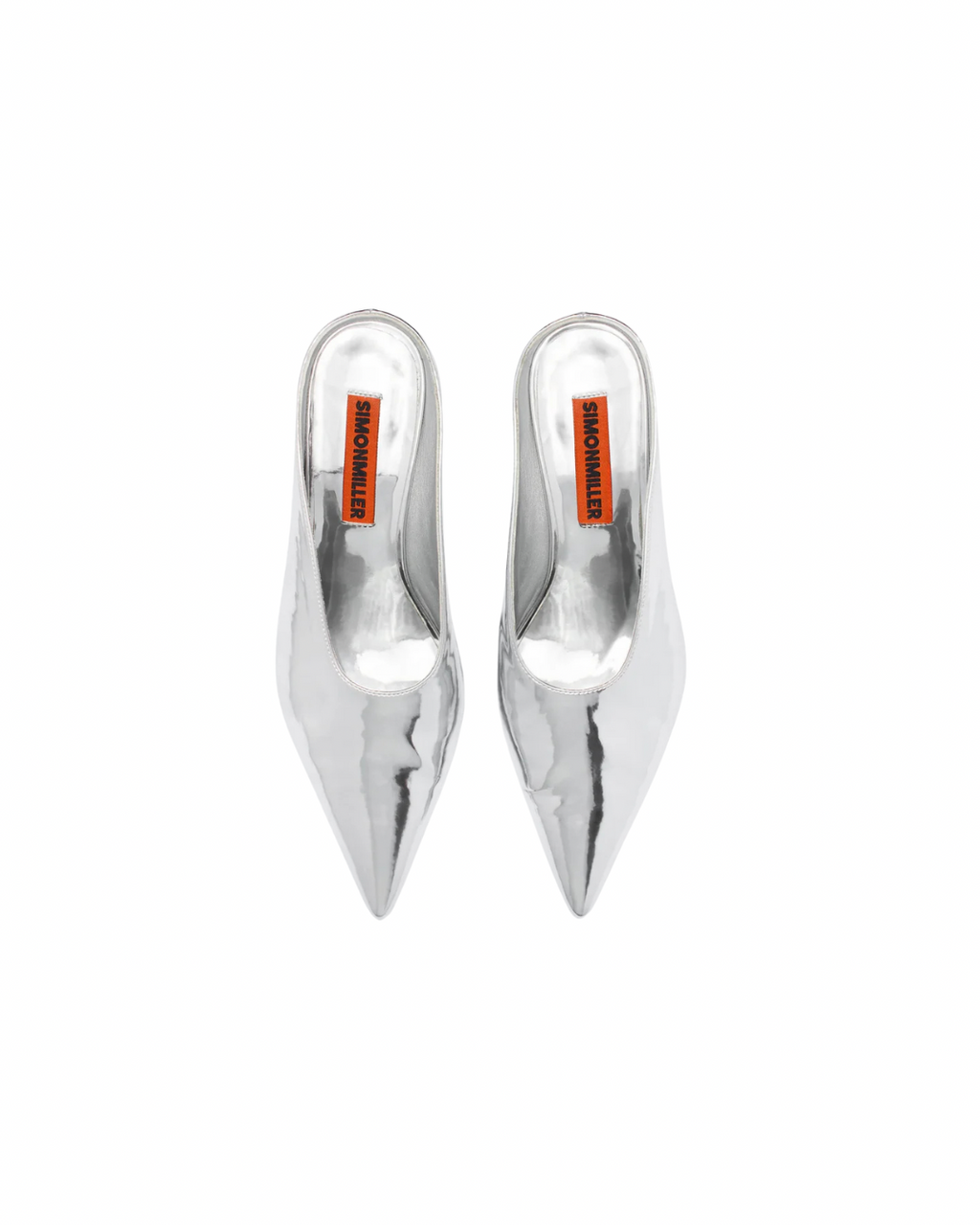 Simon Miller Chrome Pointed Gala Mule - Silver
