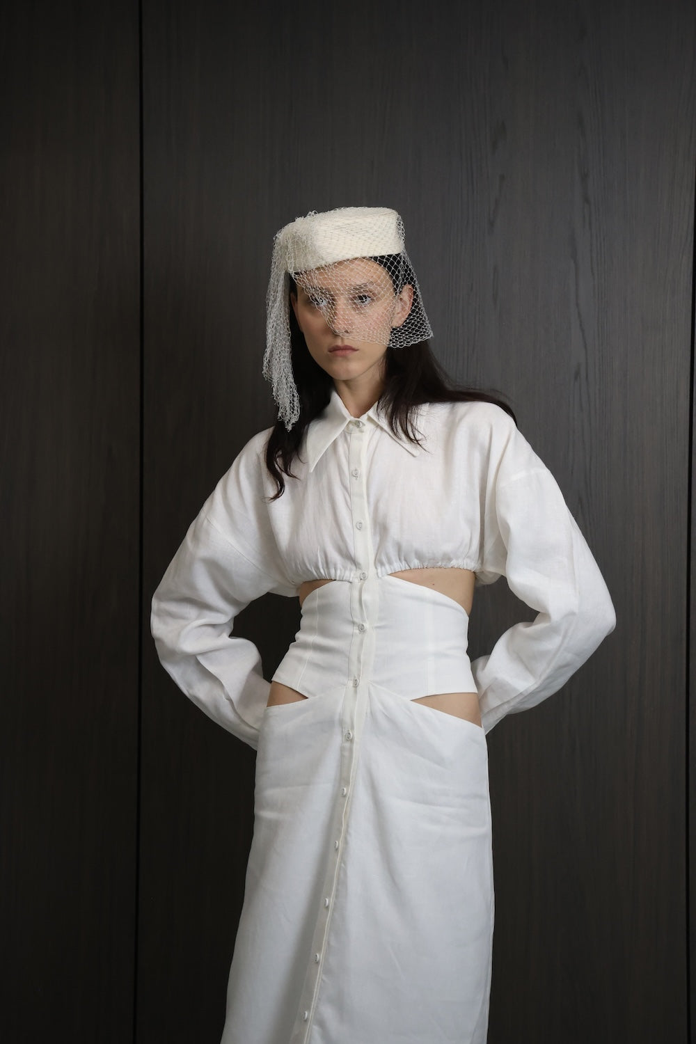 MAET Cian Linen Dress - White
