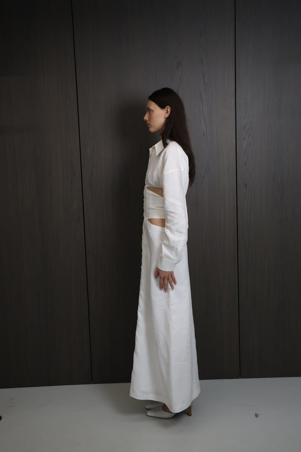 MAET Cian Linen Dress - White