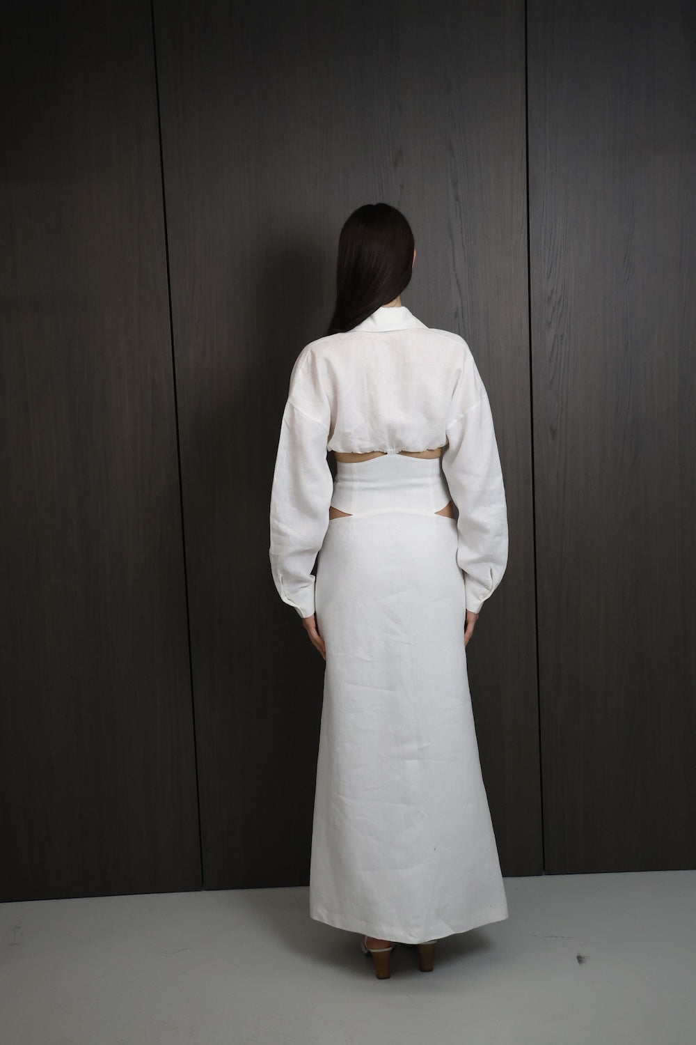 MAET Cian Linen Dress - White