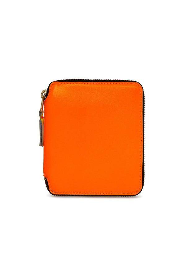 Comme des Garçons CLASSIC ZIP SUPER FLUO WALLET - LIGHT ORANGE