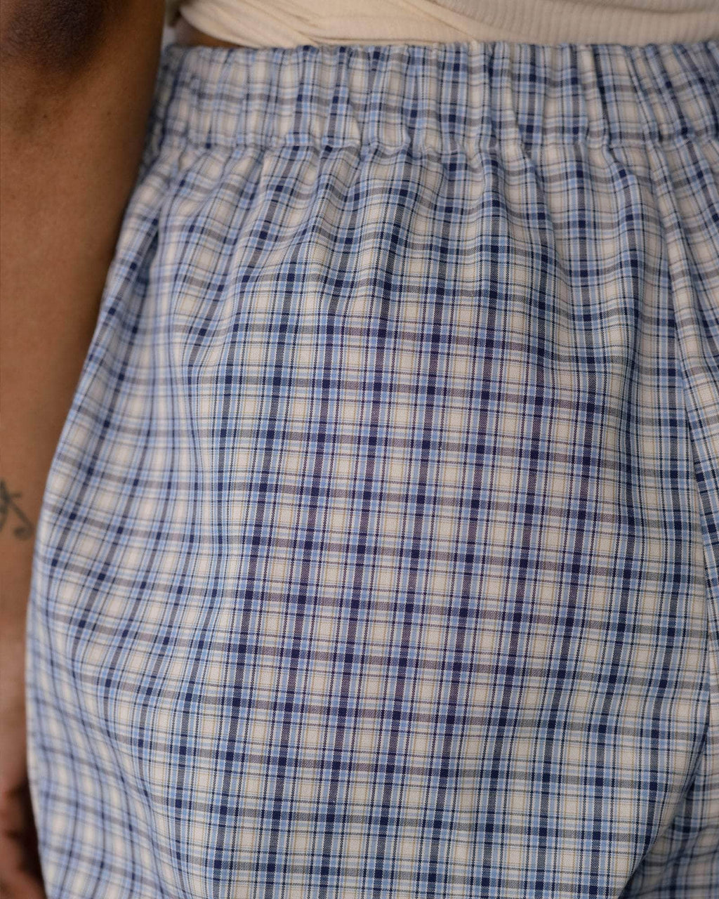 Baserange Claude Pants - Blue Check