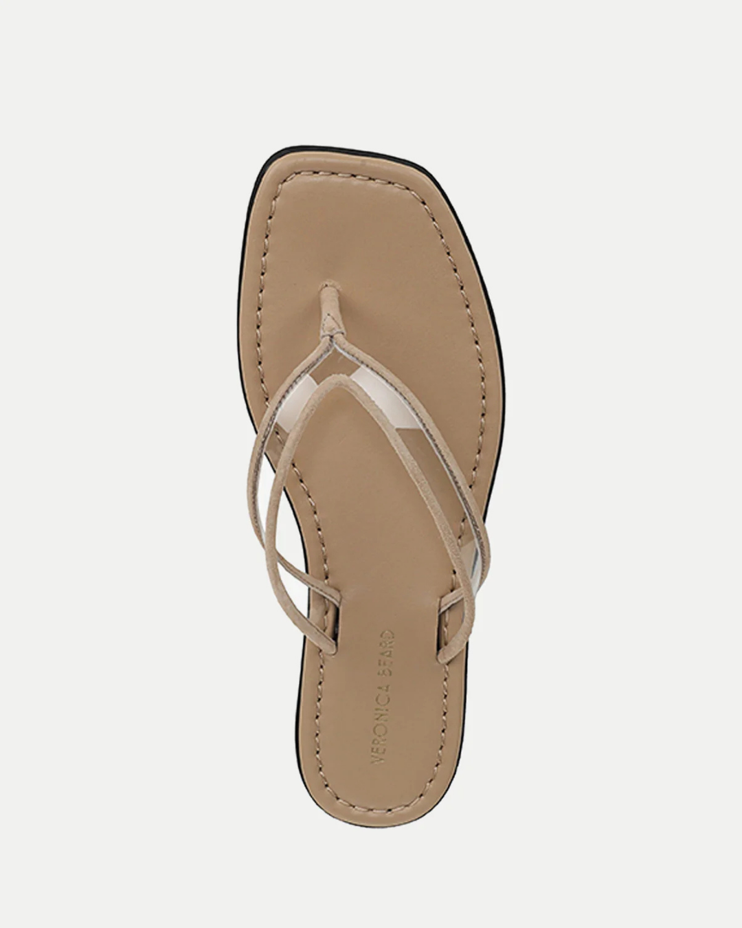 Veronica Beard Clea Jelly Flip-Flop Sandal - Clear/Sand