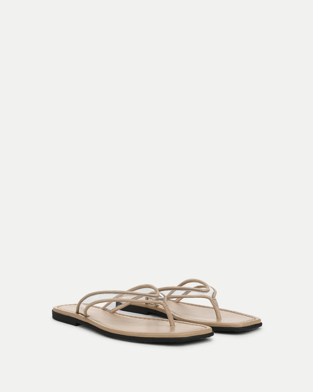 Veronica Beard Clea Jelly Flip-Flop Sandal - Clear/Sand