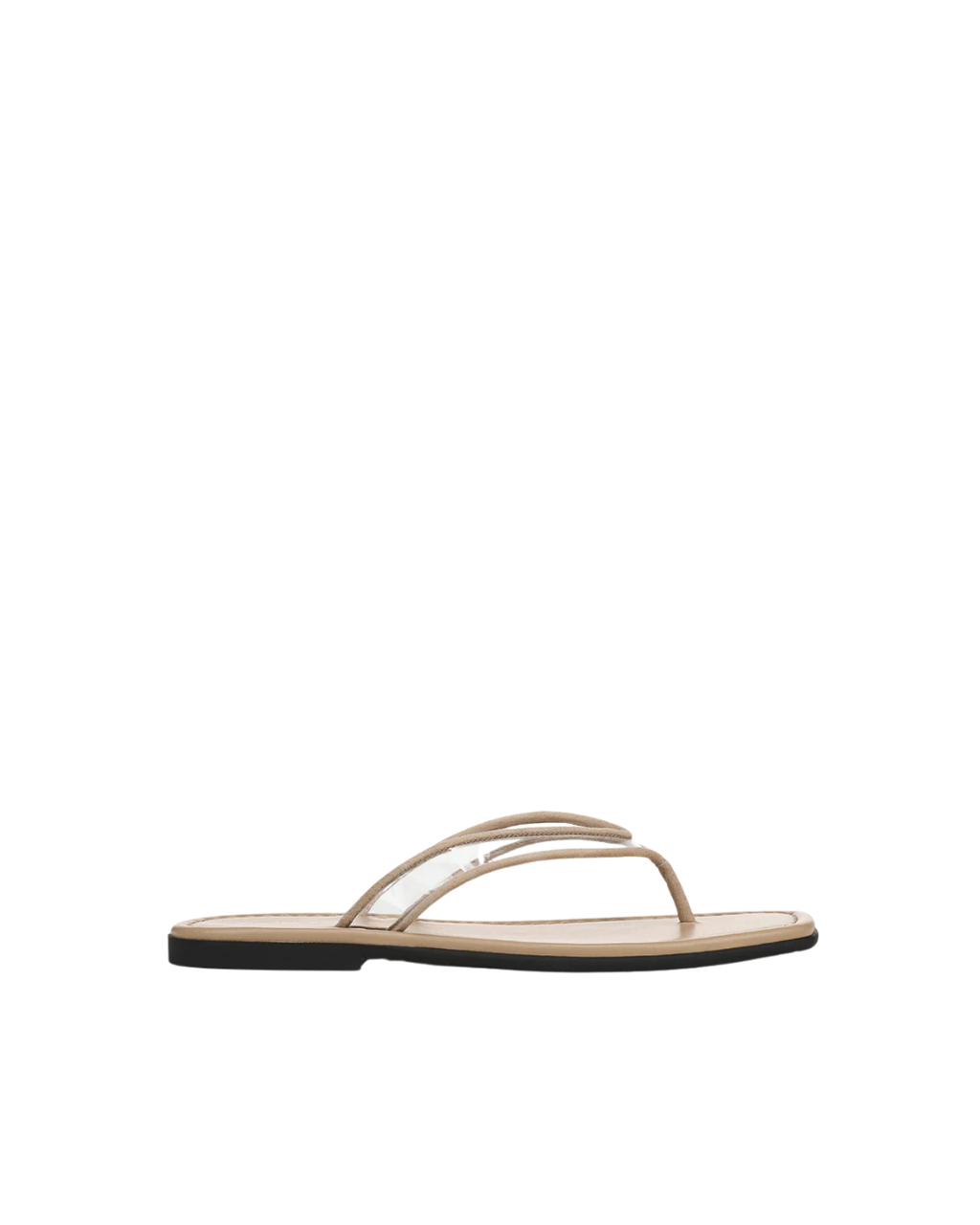 Veronica Beard Clea Jelly Flip-Flop Sandal - Clear/Sand