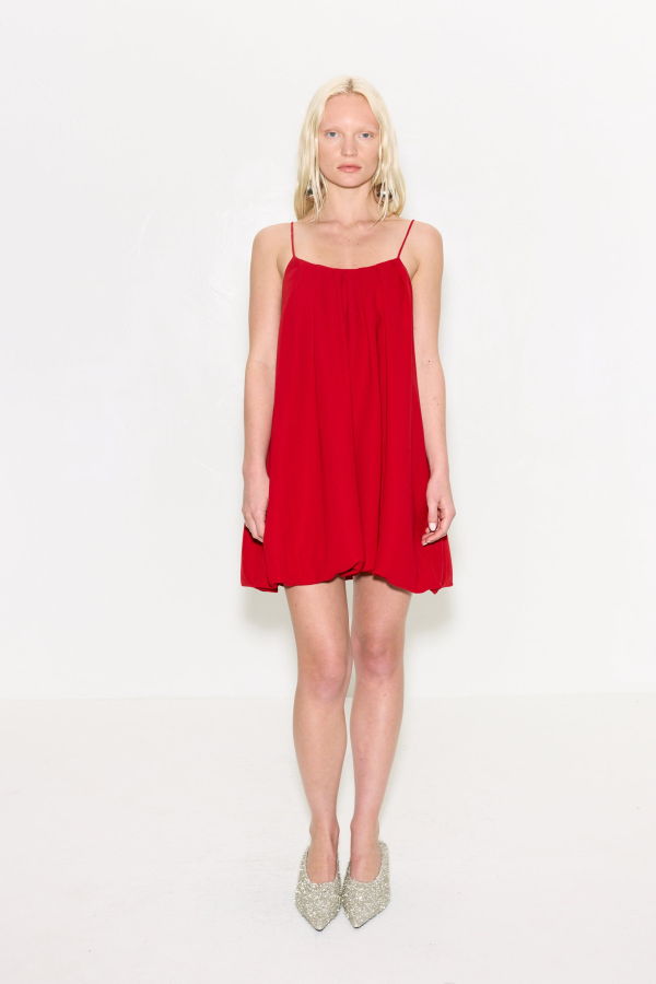Simon Miller Cleo Crepe Mini Dress - Lucky Red