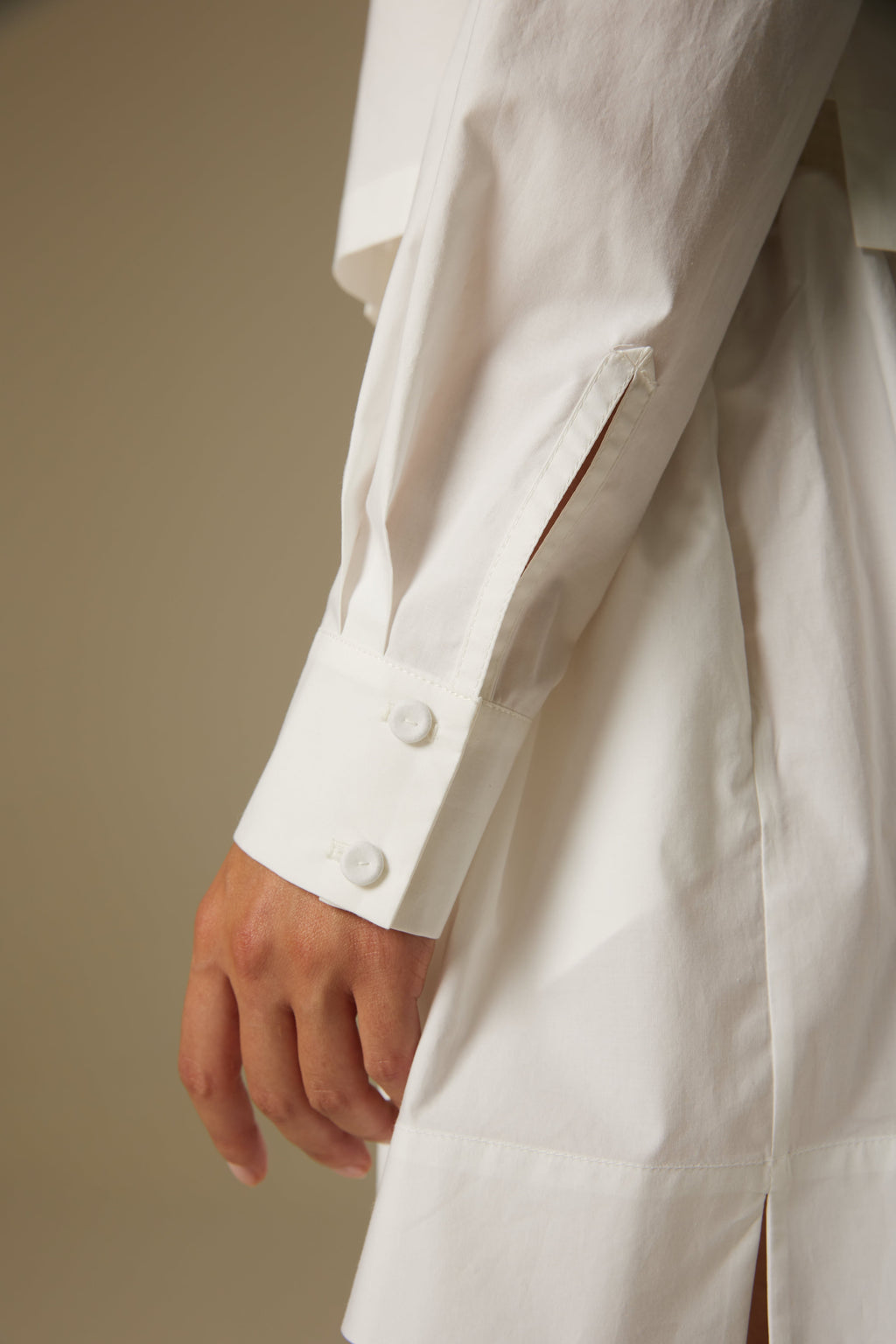 Santicler Cole Organic Cotton Cropped Shirt - White