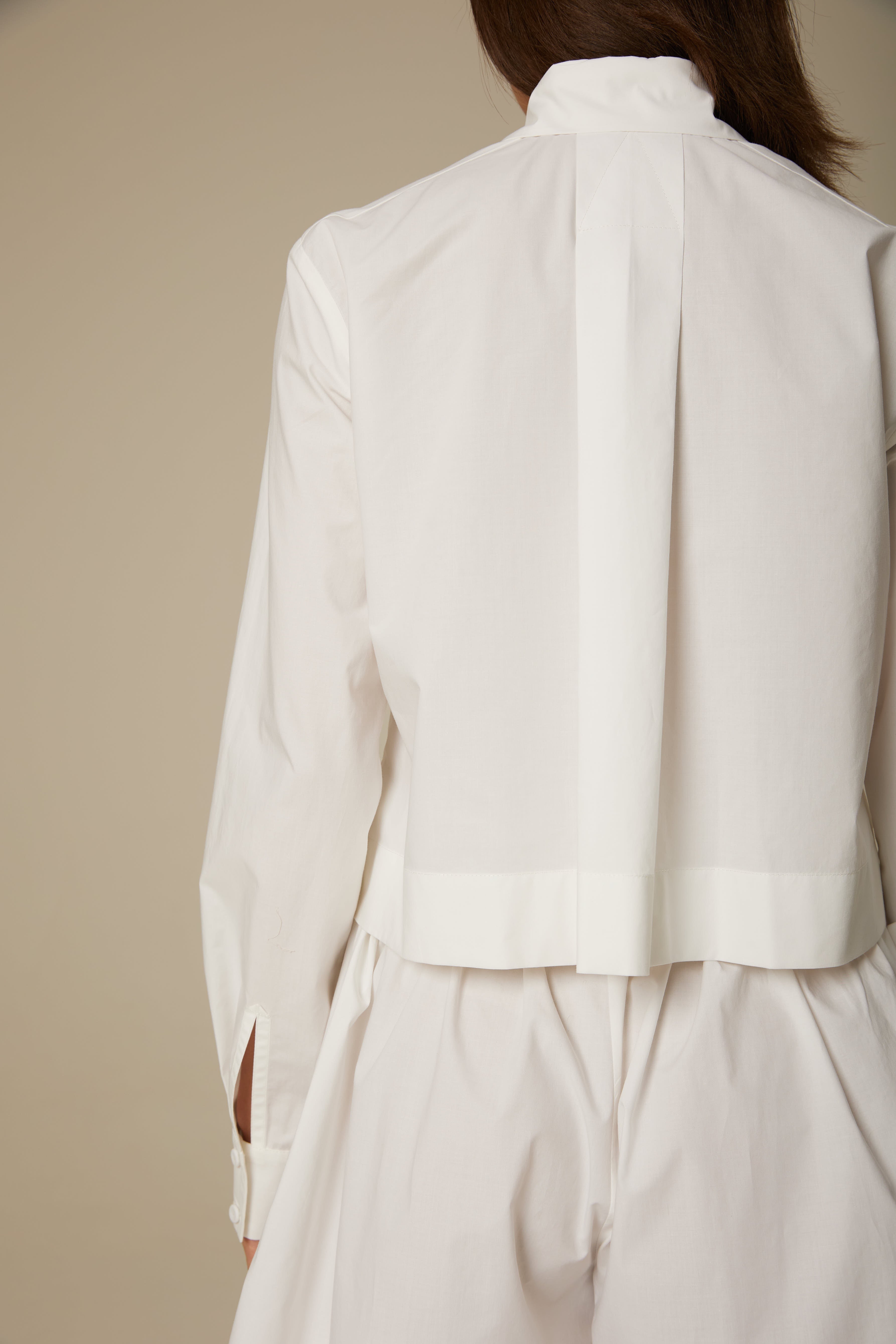 Santicler Cole Organic Cotton Cropped Shirt - White