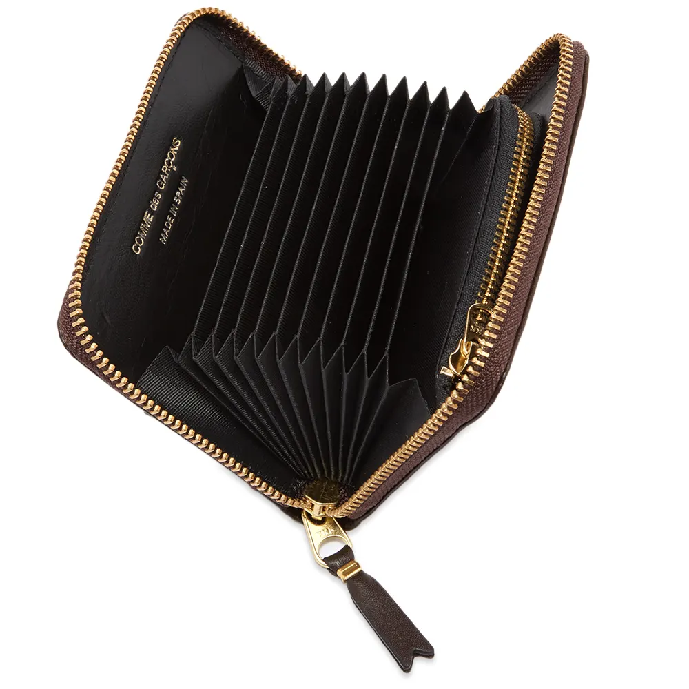 Comme Des Garcons Accordion Card Case Wallet - Brown