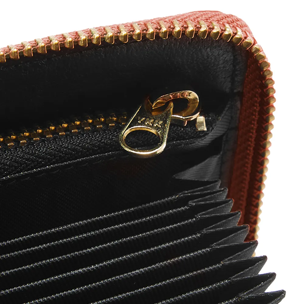 Comme Des Garcons Accordion Card Case Wallet - Orange