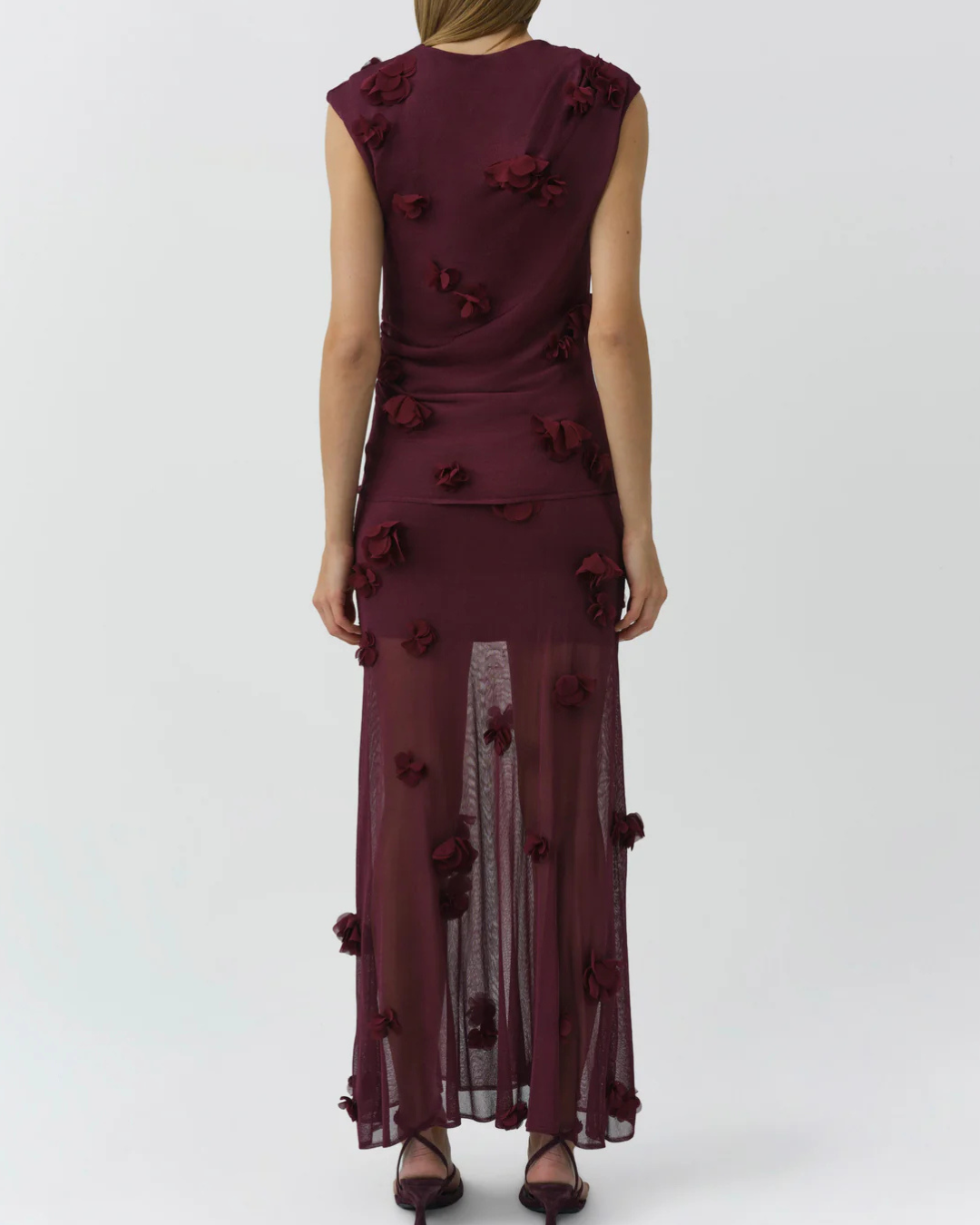 Jonathan Simkhai Cora Floral Appliqué Midi Skirt - Fig