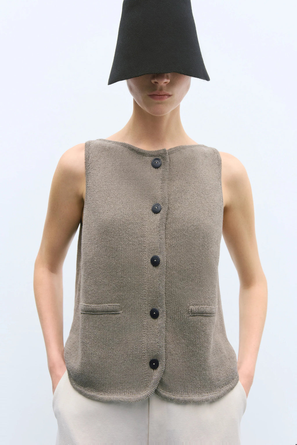 Cordera Boat Neck Waistcoat