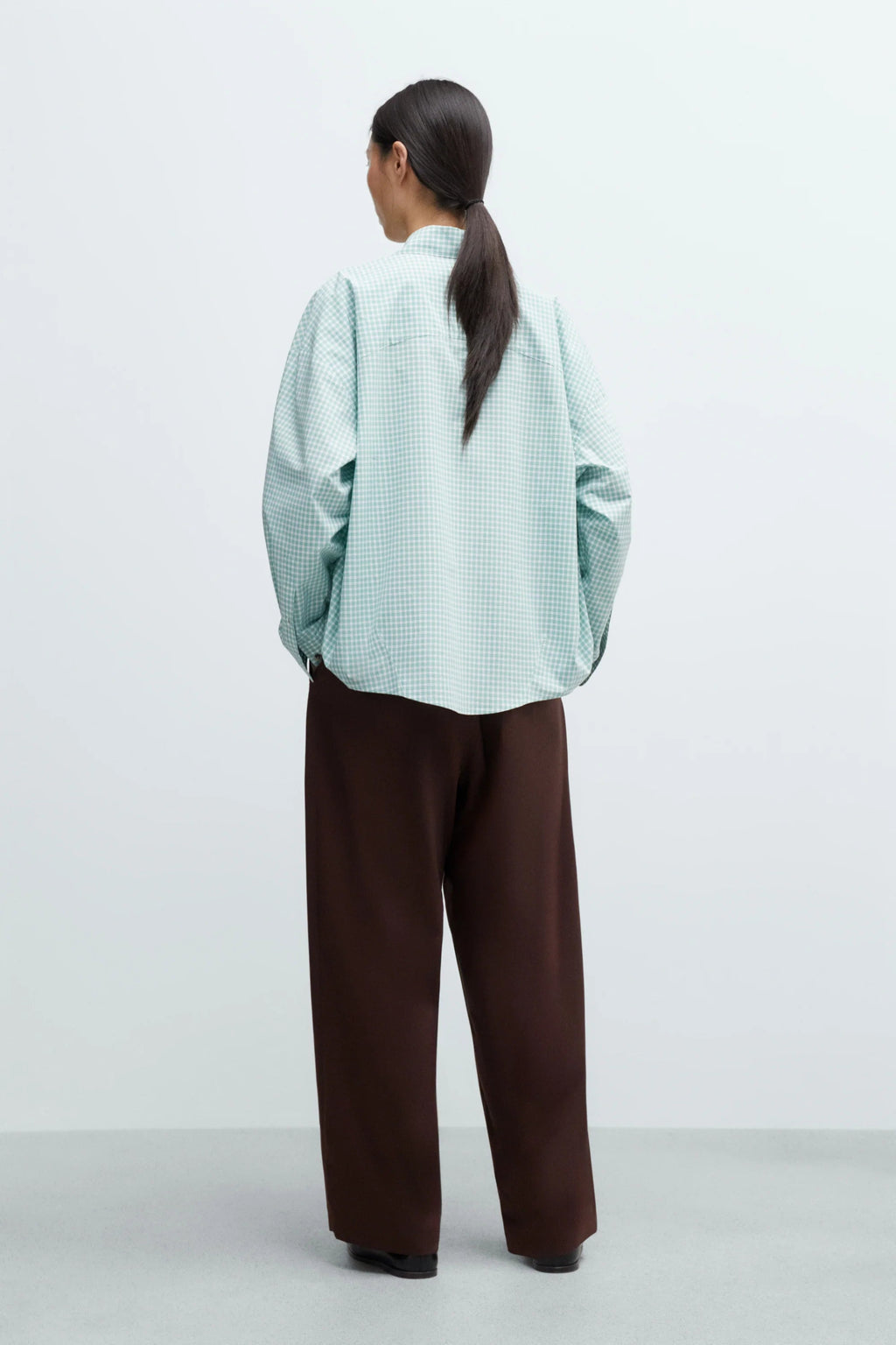 Cordera Oversized Shirt - Vichy Green