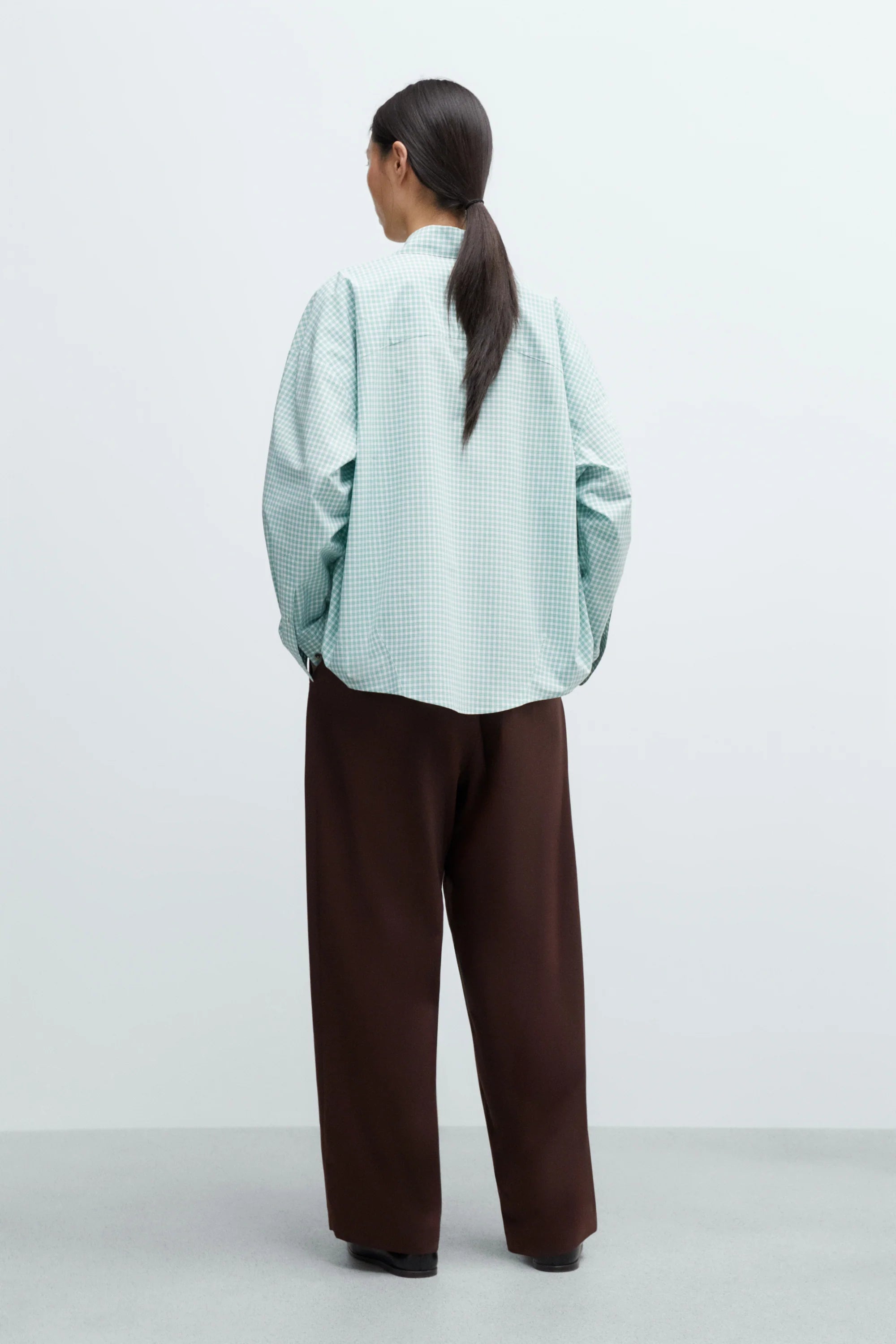 Cordera Oversized Shirt - Vichy Green
