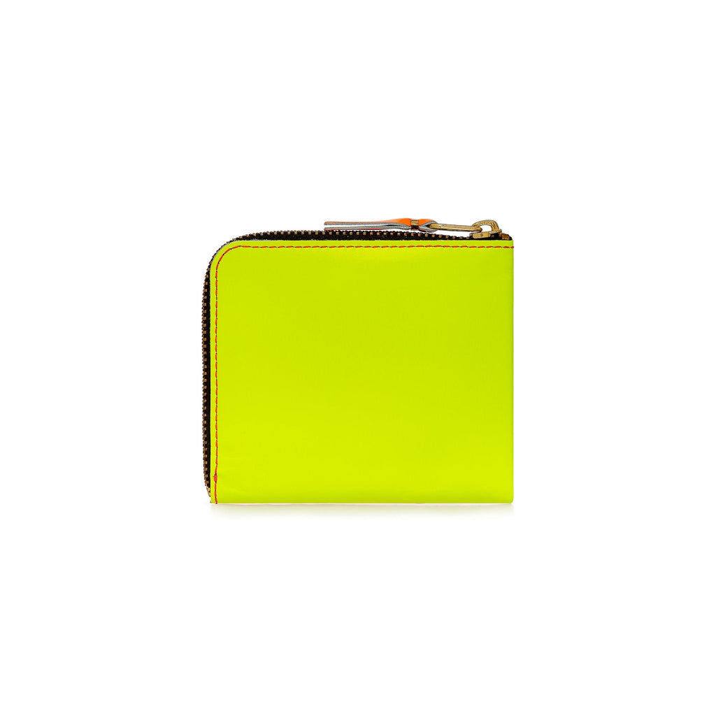 Comme des Garçons CORNER ZIP WALLET - PINK/YELLOW
