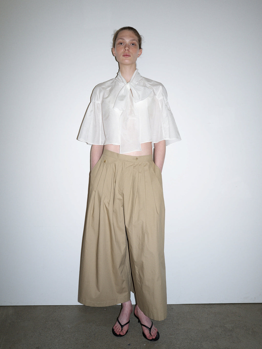 TheLoom Cotton Culotte Pants - Beige