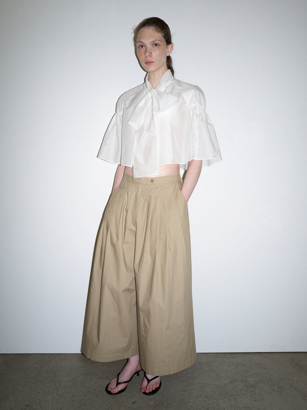 TheLoom Cotton Culotte Pants - Beige