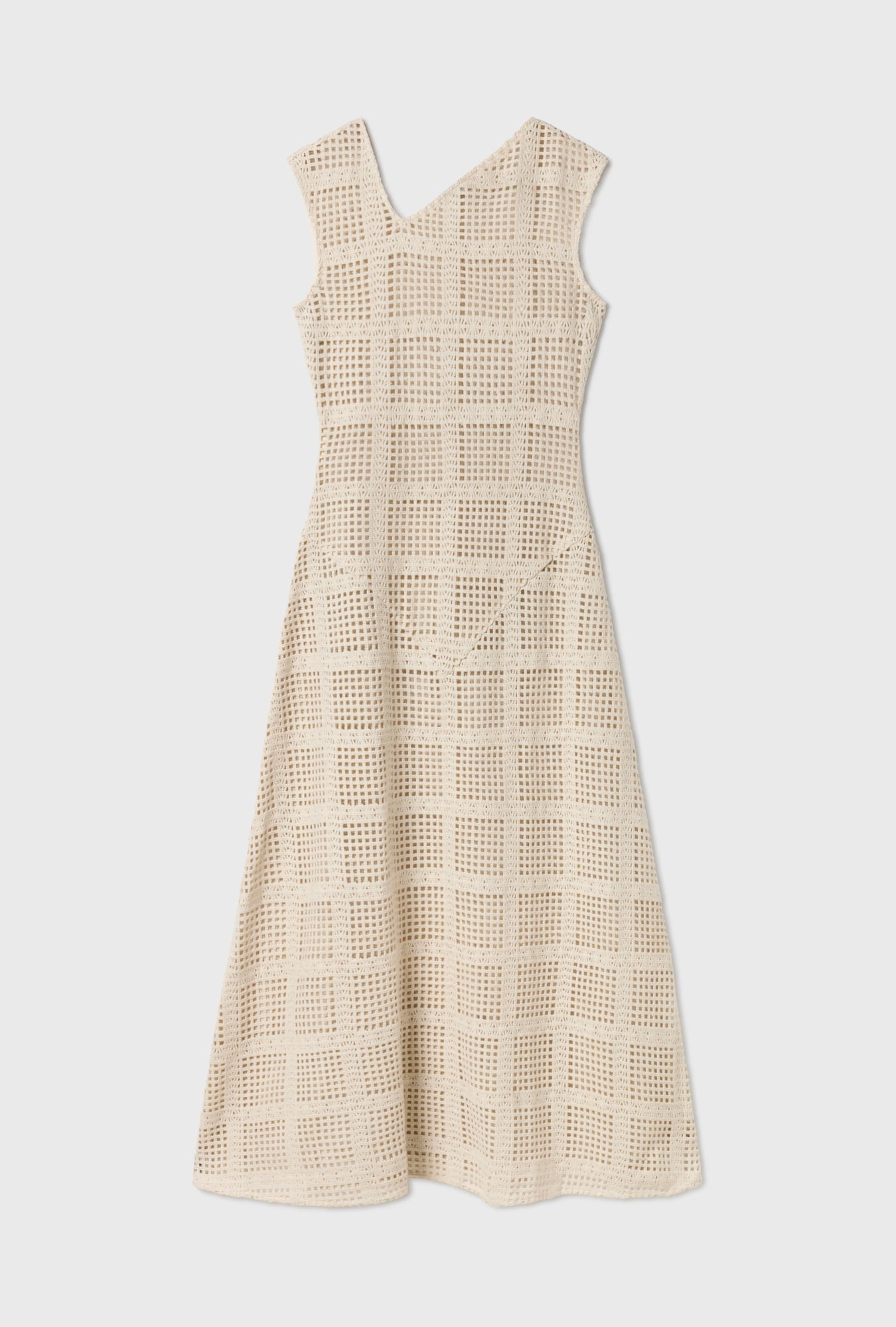 Silk Laundry Cotton Grid Got It Dress - Natural
