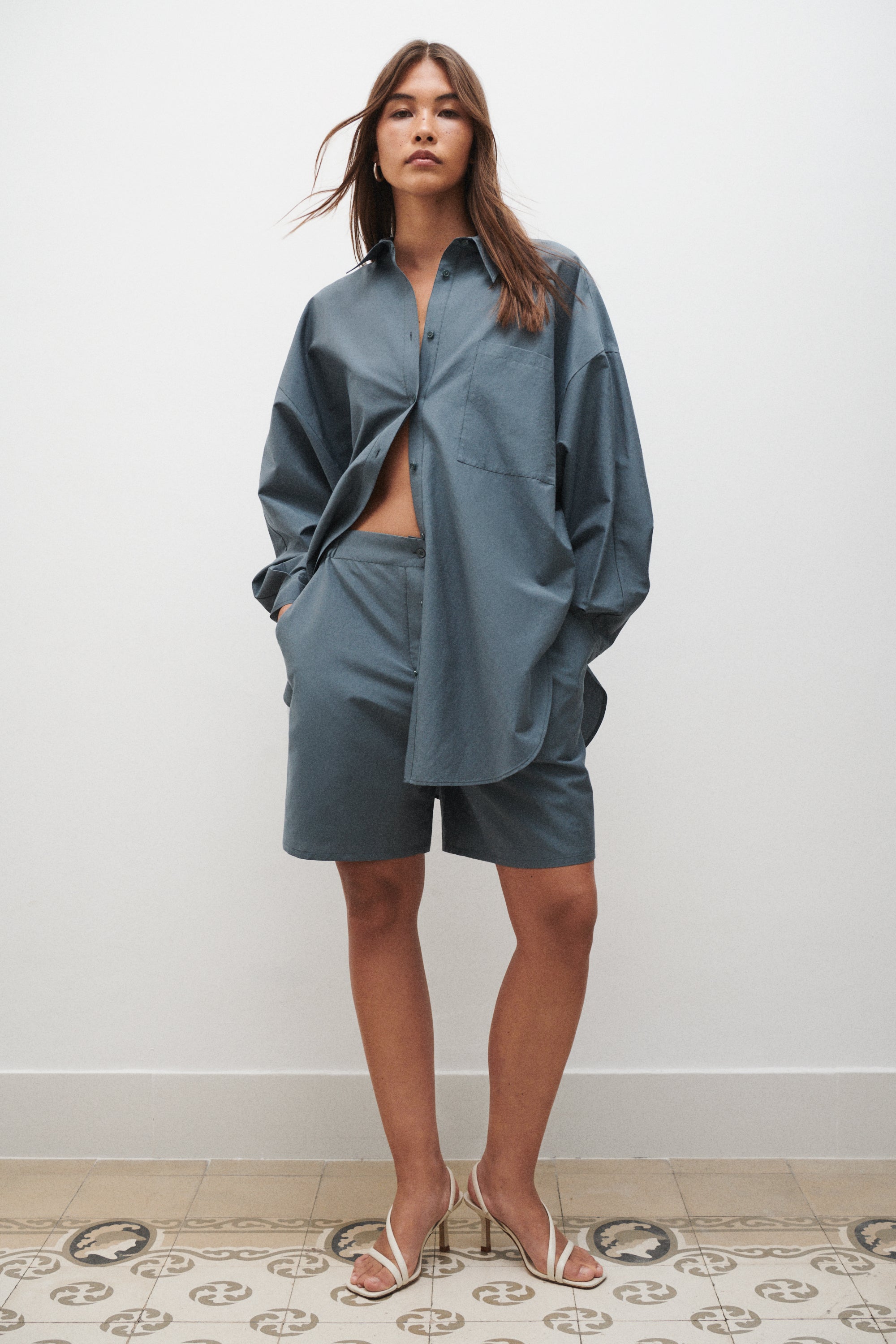 Silk Laundry Cotton Silk Boxers - Slate
