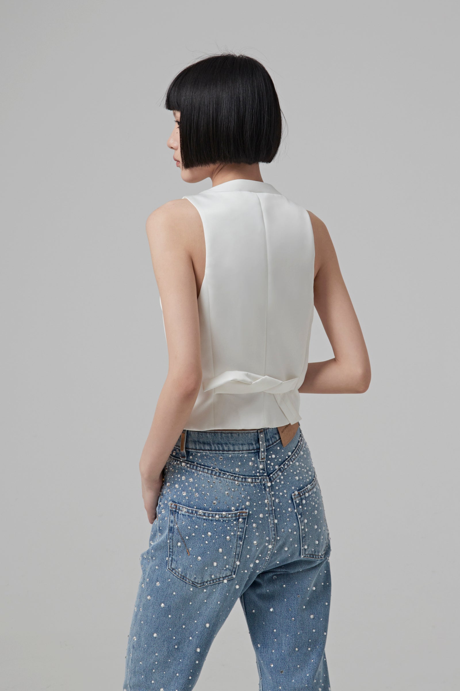 Alexandre Vauthier Couture Edit Vest - Off White