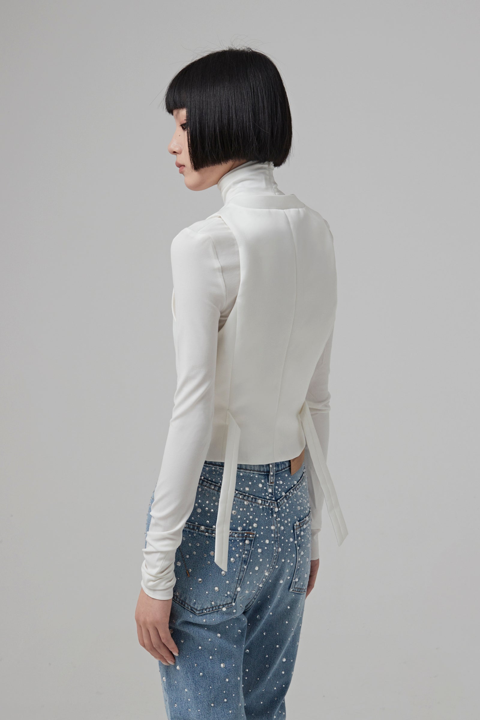 Alexandre Vauthier Couture Edit Vest - Off White