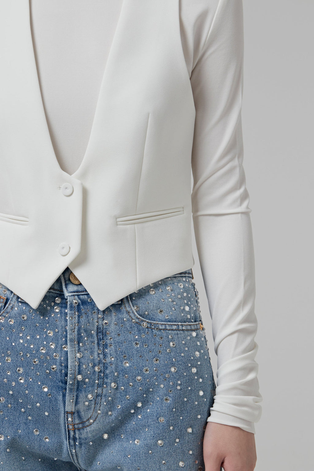 Alexandre Vauthier Couture Edit Vest - Off White