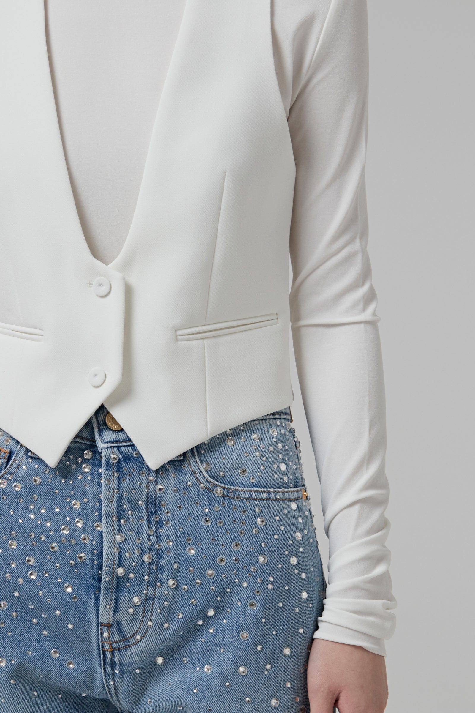 Alexandre Vauthier Couture Edit Vest - Off White