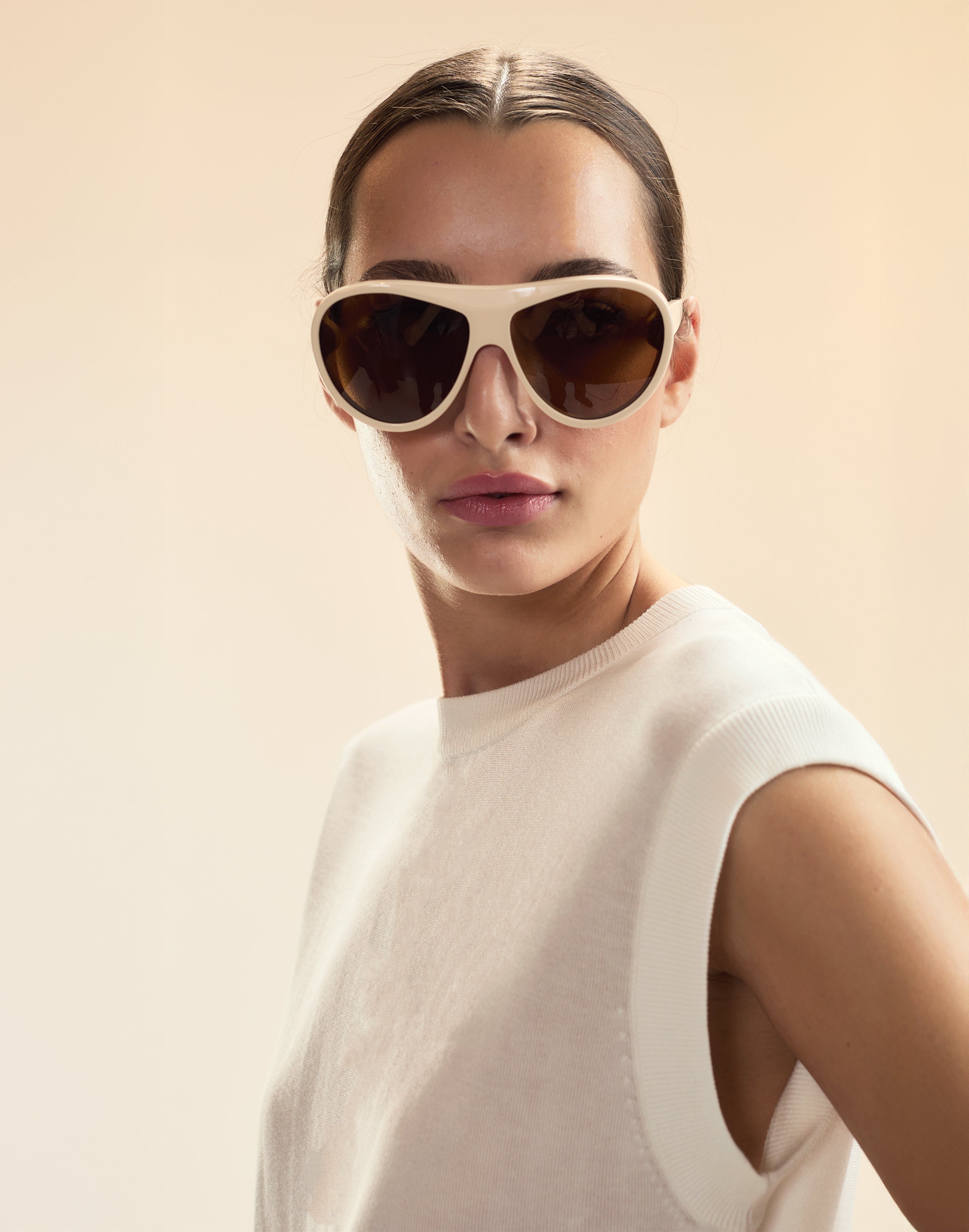 Cynthia Rowley x Illesteva Sunglasses - Cream