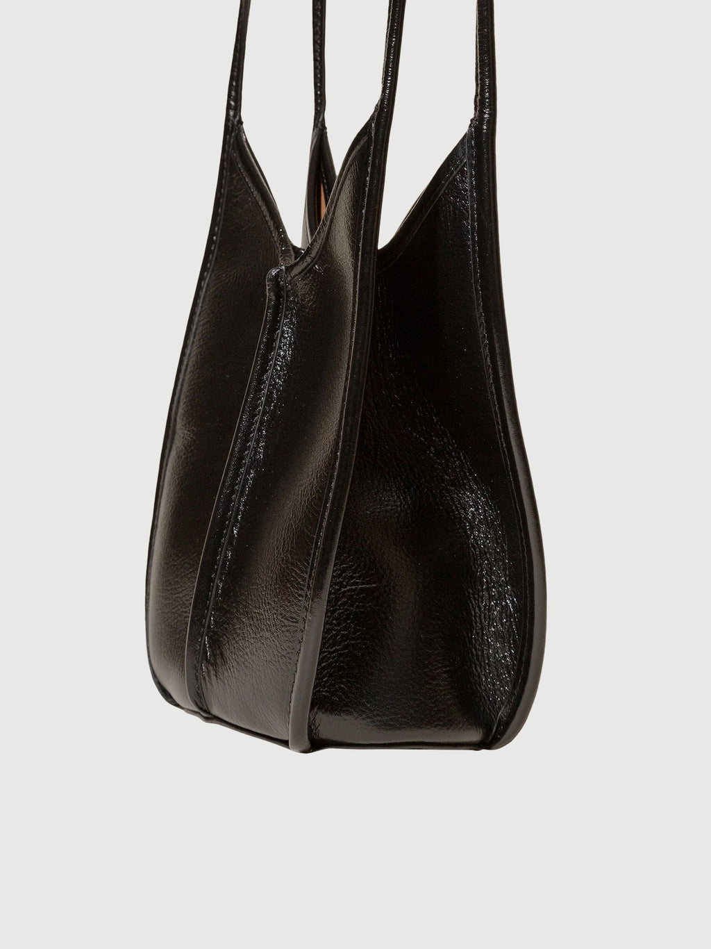 Hereu Calella Bucket Distressed Leather Bag - Black