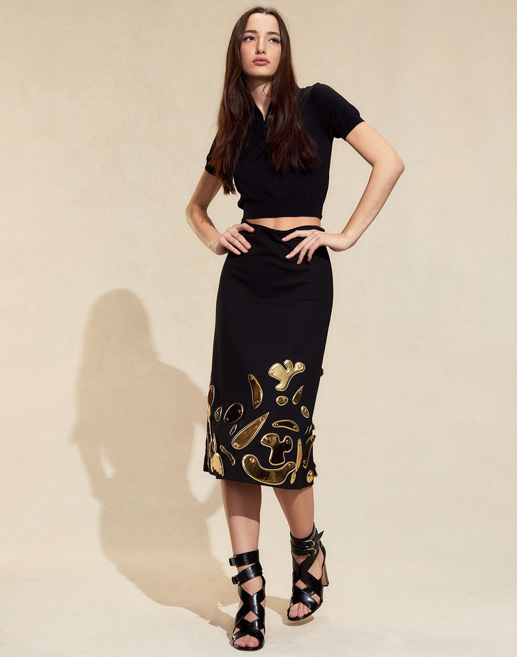 Cynthia Rowley Calypso Midi Skirt - Black
