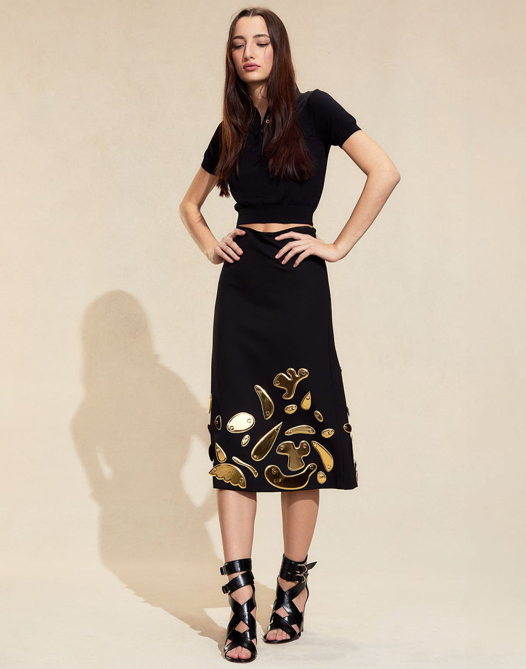 Cynthia Rowley Calypso Midi Skirt - Black