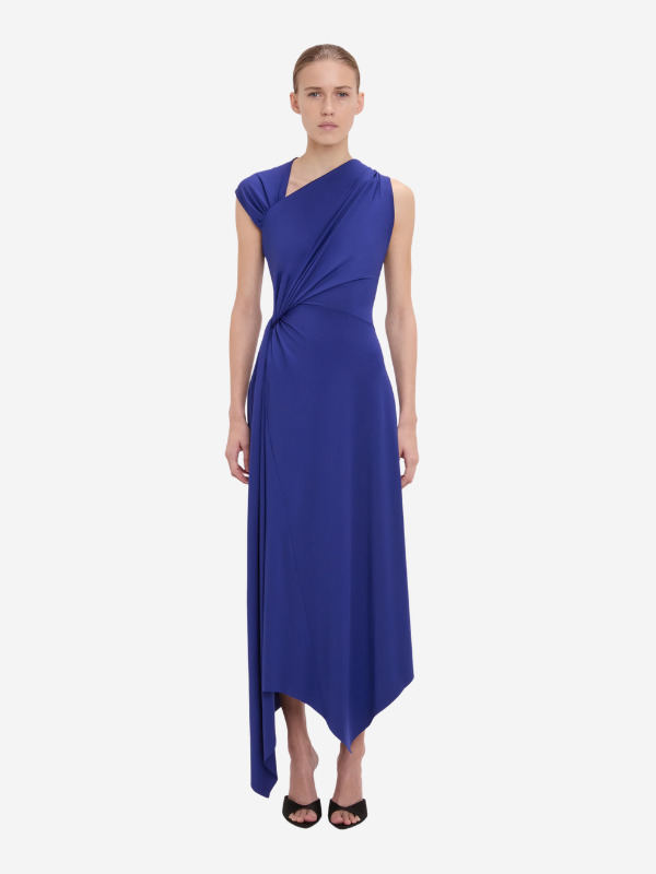 Victoria Beckham Cap Sleeve Midi Dress