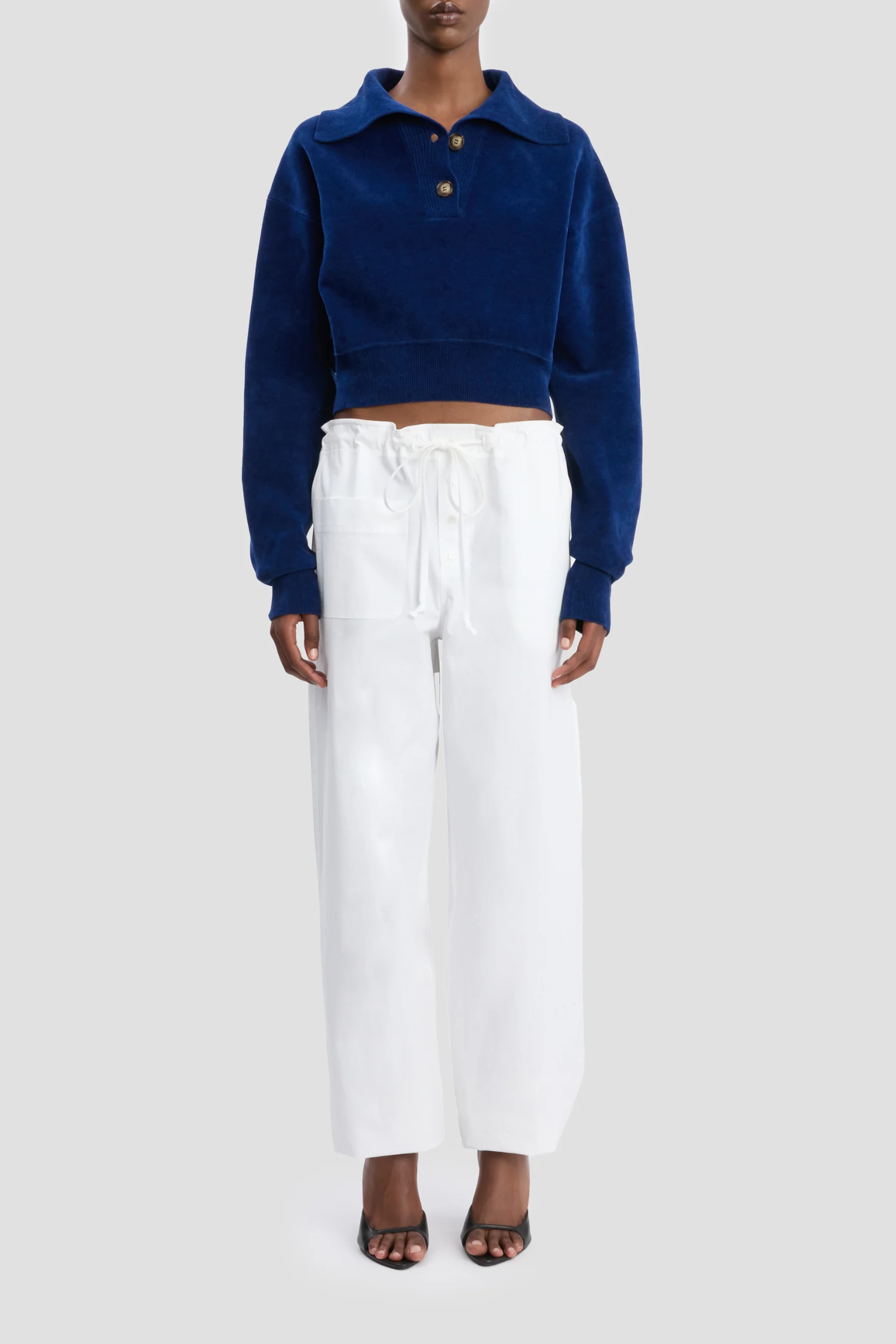 Victoria Beckham Cargo Print Trousers - White