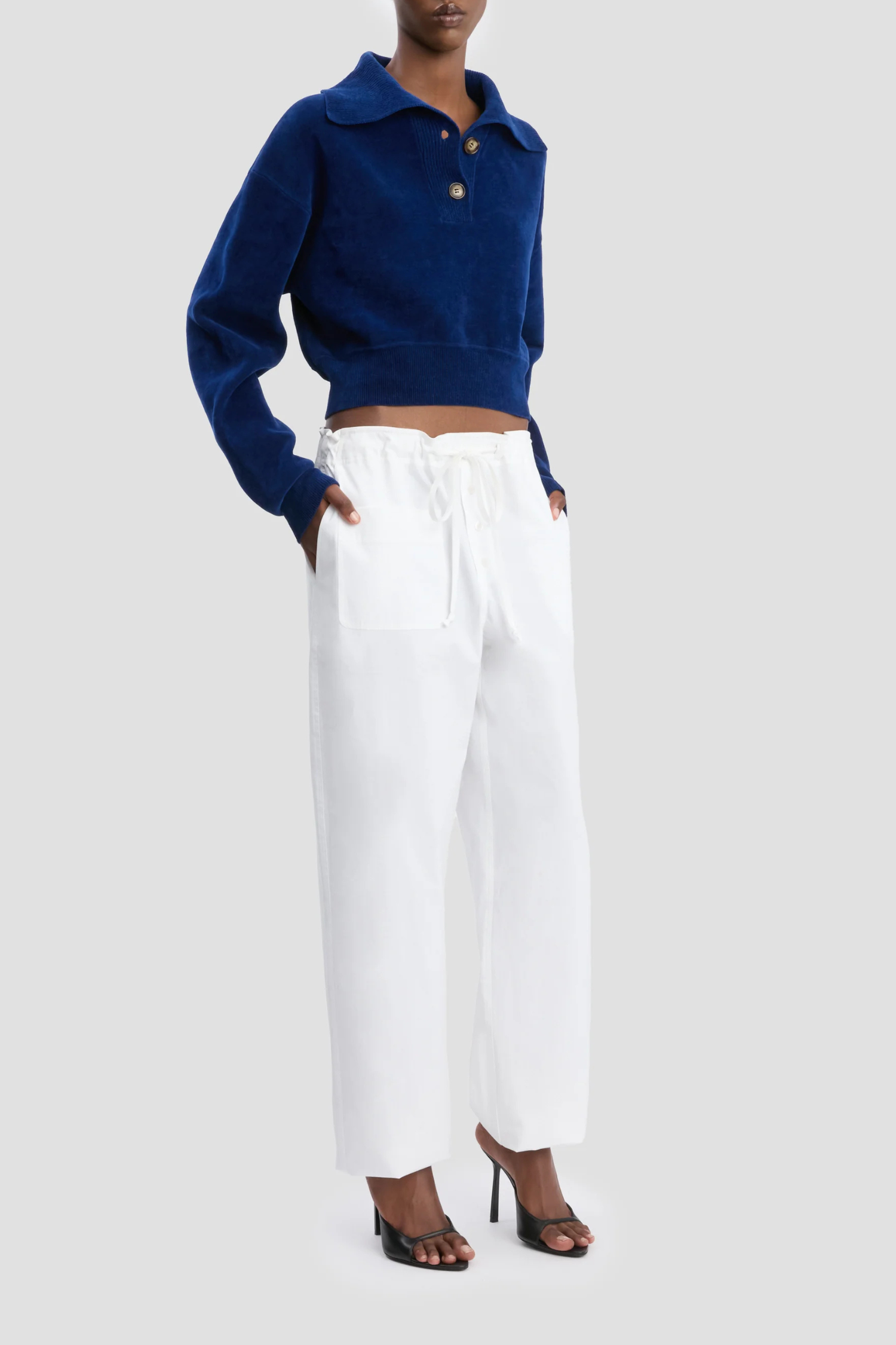 Victoria Beckham Cargo Print Trousers - White