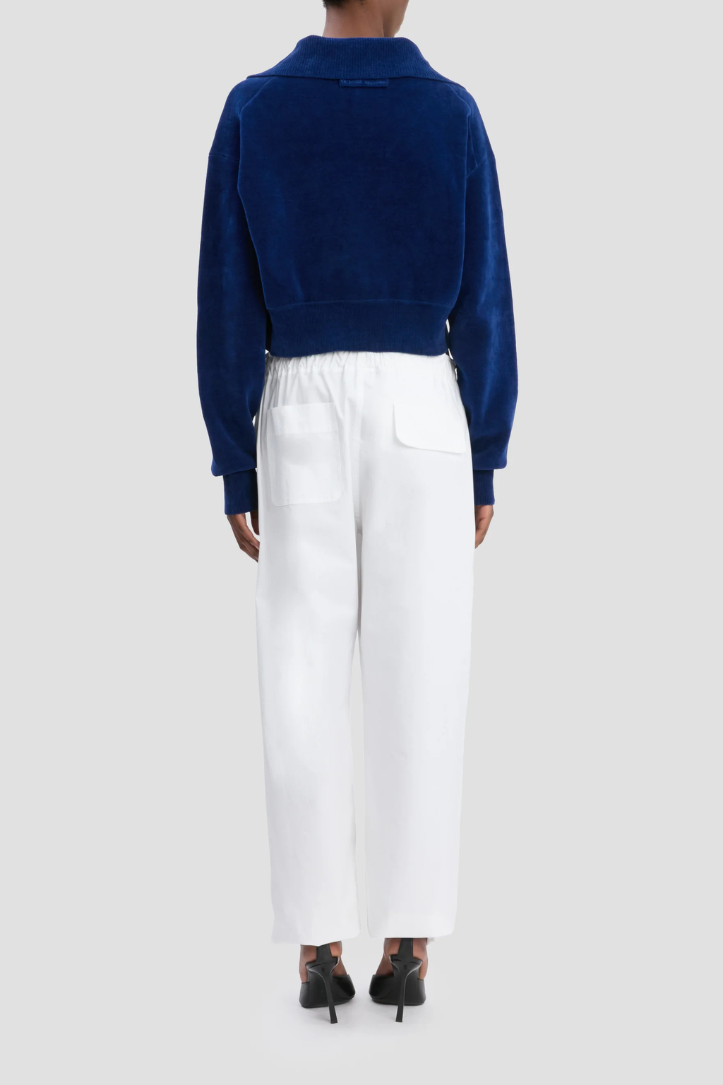 Victoria Beckham Cargo Print Trousers - White