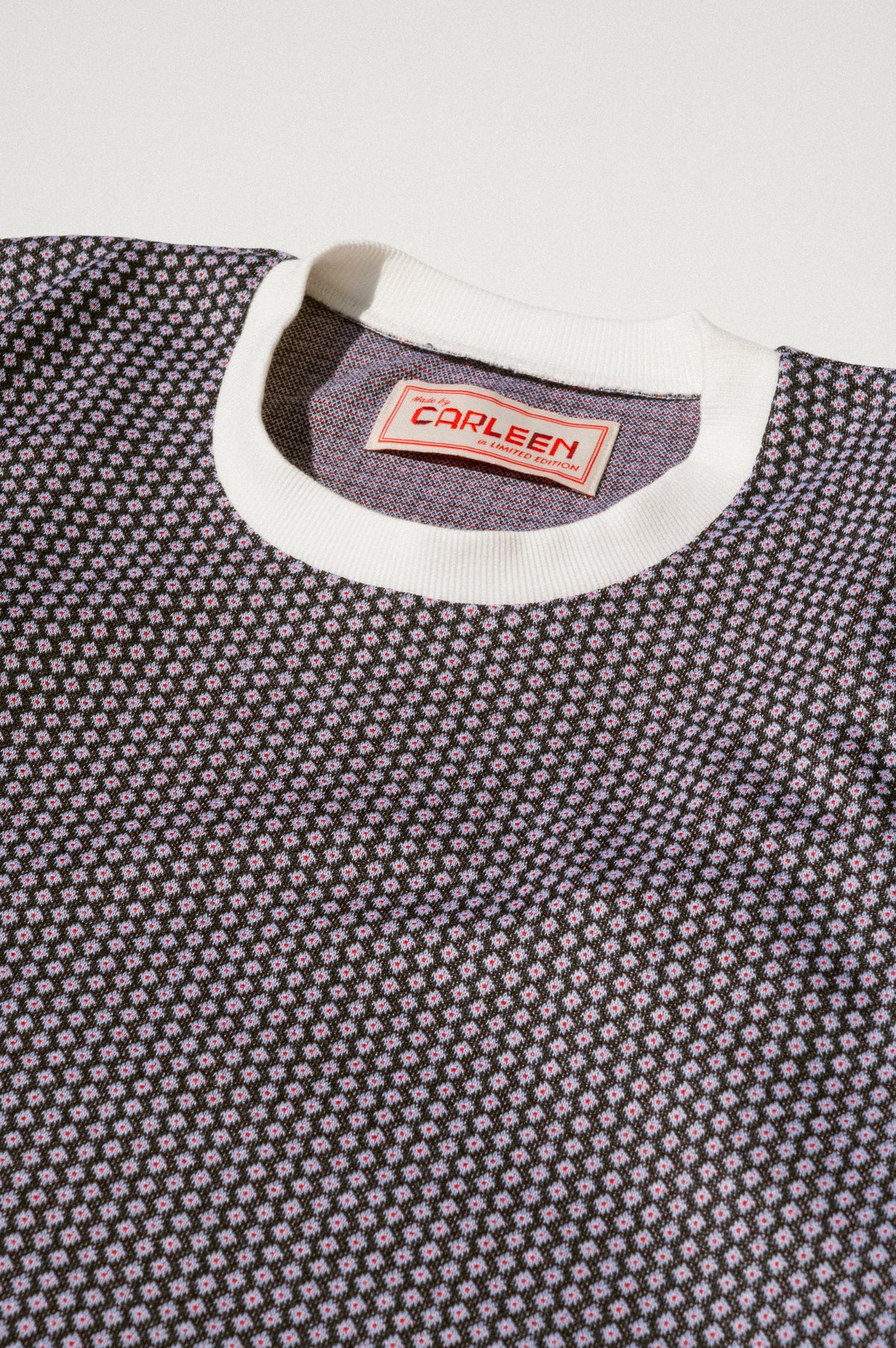 Carleen Cuffed Long Sleeve Dot Jacquard Shirt