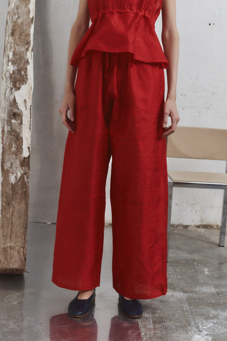 Datura Carmine Dupion Judo Pants