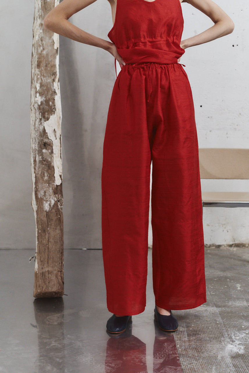 Datura Carmine Dupion Judo Pants