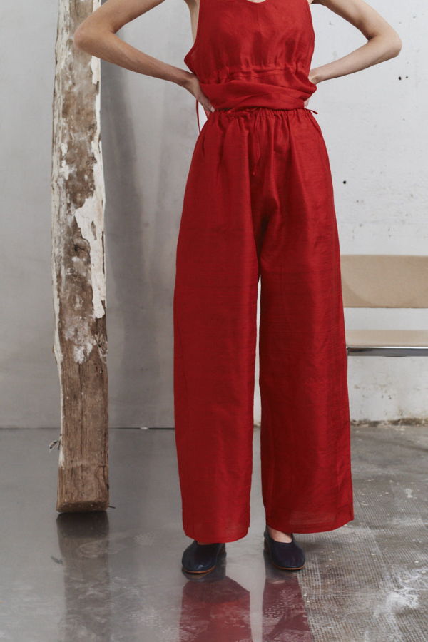 Datura Carmine Dupion Judo Pants